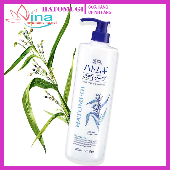 Sữa tắm dưỡng da hatomugi moisturizing washing 800ml