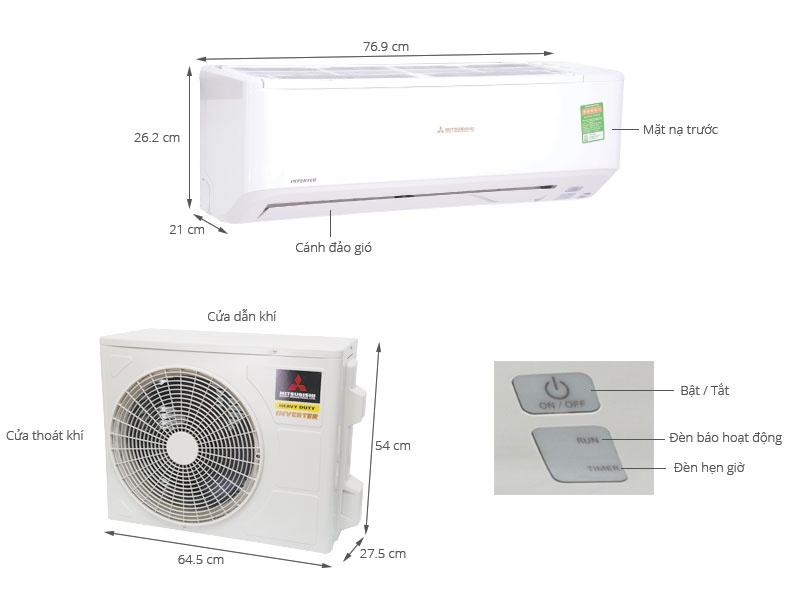 Bảng giá Điều hòa Inverter Mitsubishi Heavy SRK/SRC10YXP-W5