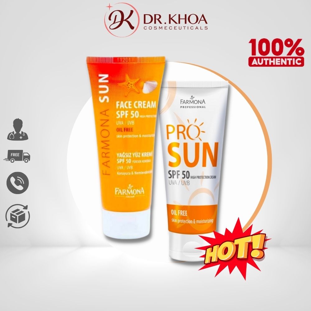 Kem chống nắng Farmona Sun Face Cream UVA/UVB SPF50+ Kiềm dầu ngừa mụn | Chính hãng 50g