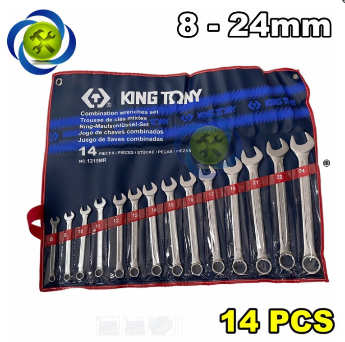 Bộ cờ lê vòng miệng 8-24mm kingtony 1215mr 14 chi tiết
