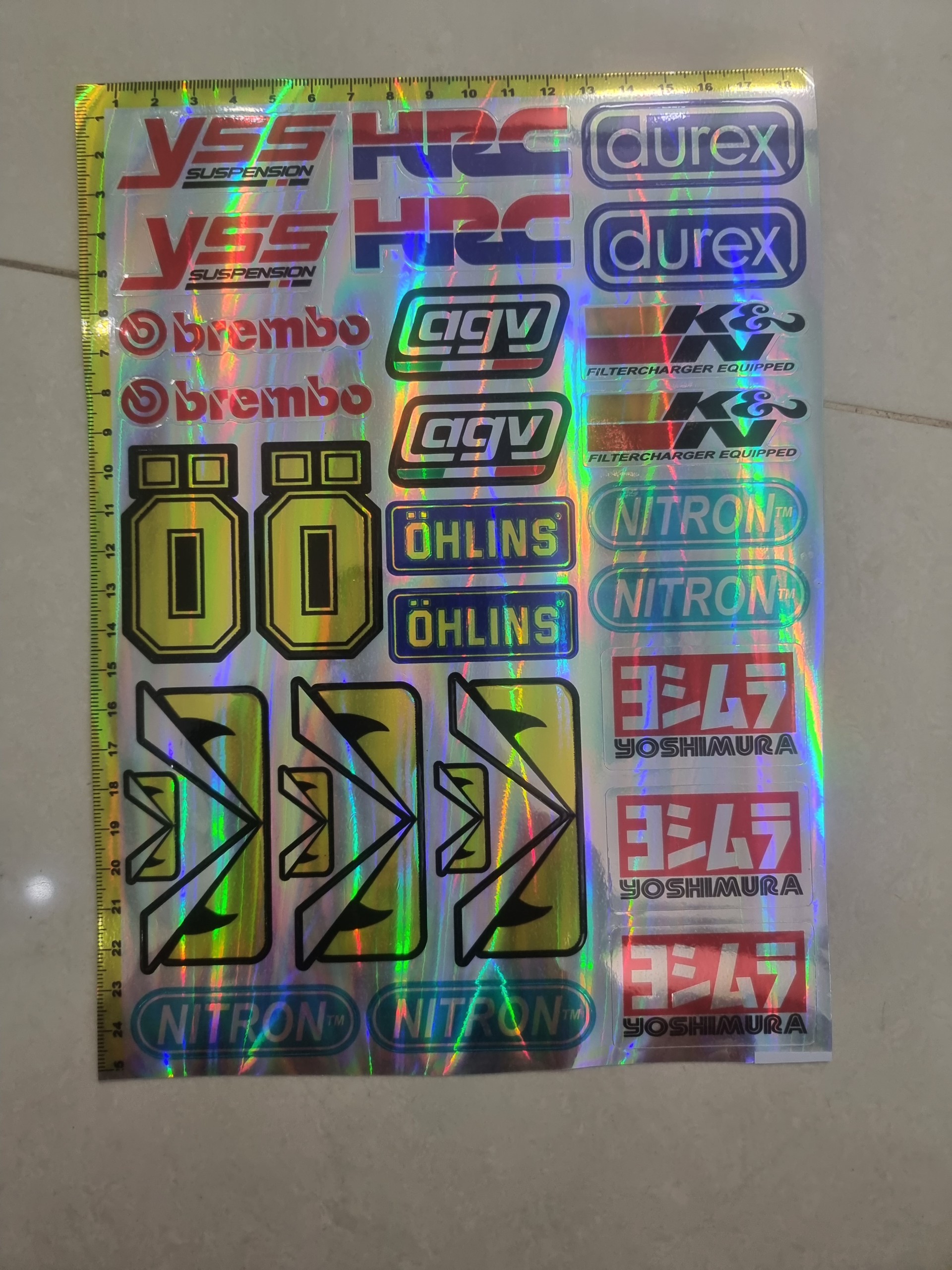 Combo Logo sticker trang trí xe máy 7 màu