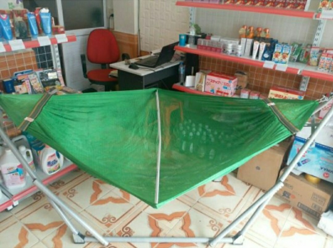 Võng xếp sơn tĩnh điện người lớn phi 32+Lưới( Ảnh thật)