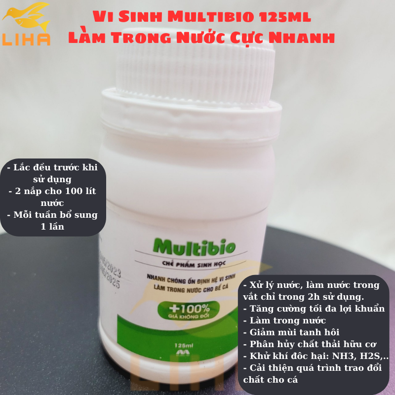 Vi sinh làm trong nước multibio - multi lab vi sinh bể cá, hồ thủy sinh cực nhanh