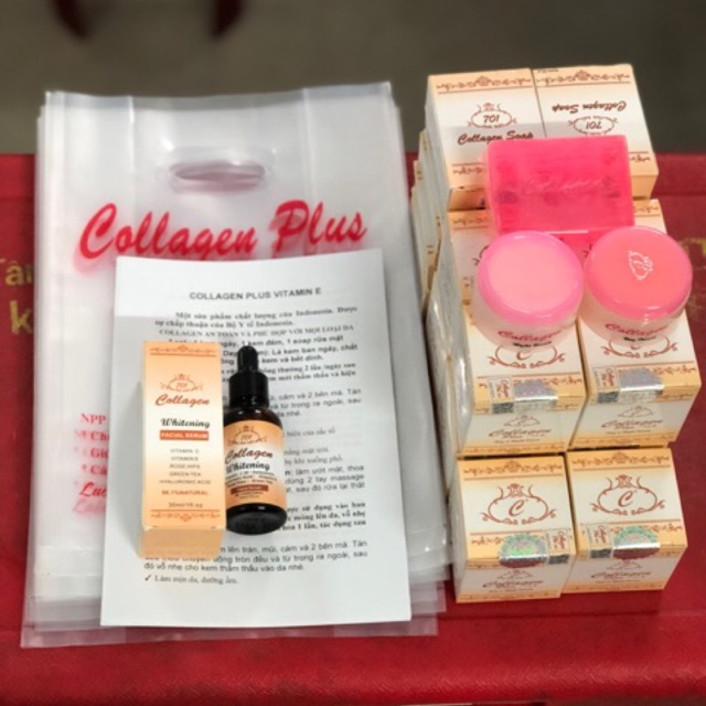COMBO kem và serum COLLAGEN PLUS VIT E