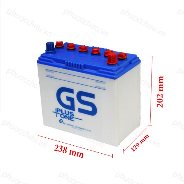 Bình ắc quy nước 12v-45ah, ắc quy ô tô gs ns60l/ls