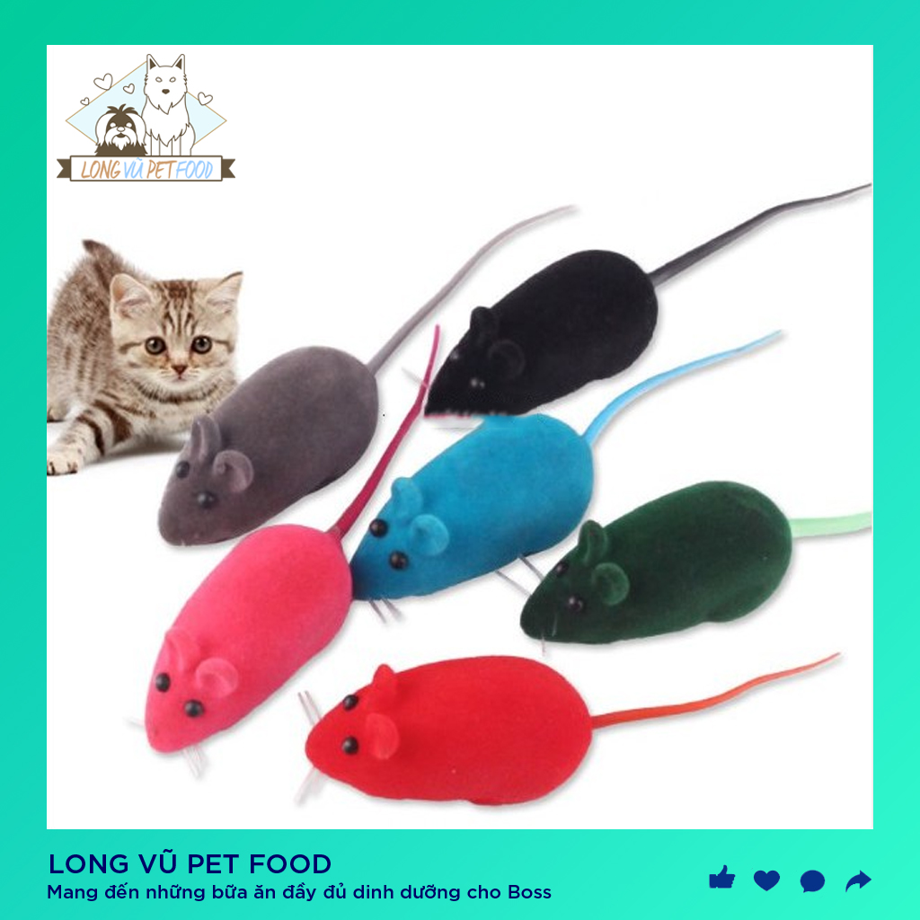 Chuột Nhung Đồ Chơi Cho Thú Cưng Chó Mèo, đồ chơi cho chó, đồ chơi cho mèo, đồ thú cưng - Long Vũ Pet Food