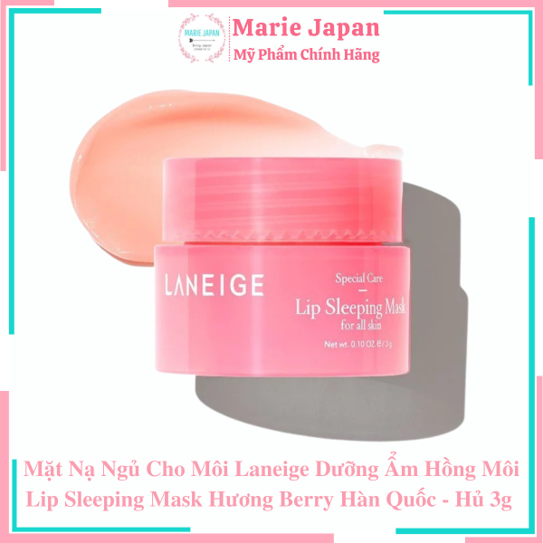 Mặt Nạ Ngủ Cho Môi Laneige Dưỡng Ẩm Hồng Môi Lip Sleeping Mask Hương Berry Hàn Quốc - Hủ 3g cao cấp