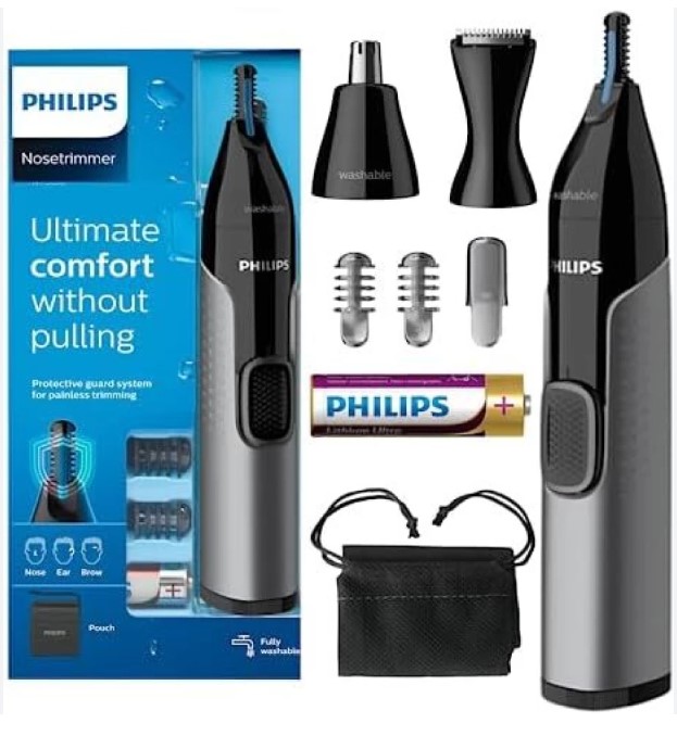 Philips series nt5650/16 5000 battery-operated nose, ear and eyebrow trimmer, black