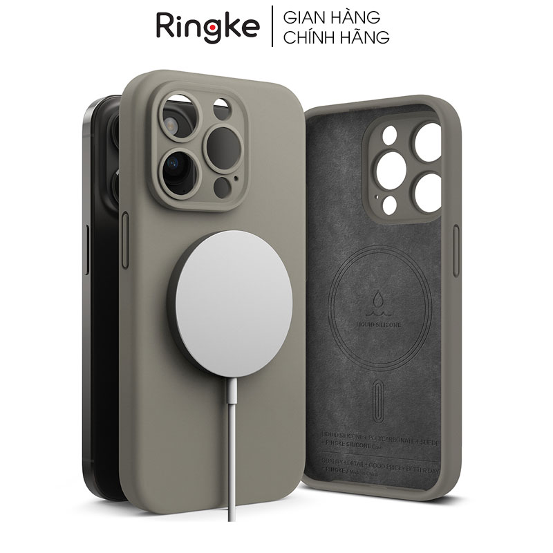 Ốp lưng iPhone 15 Pro Max/15 Pro/15 Plus/15 RINGKE Silicone Magnetic