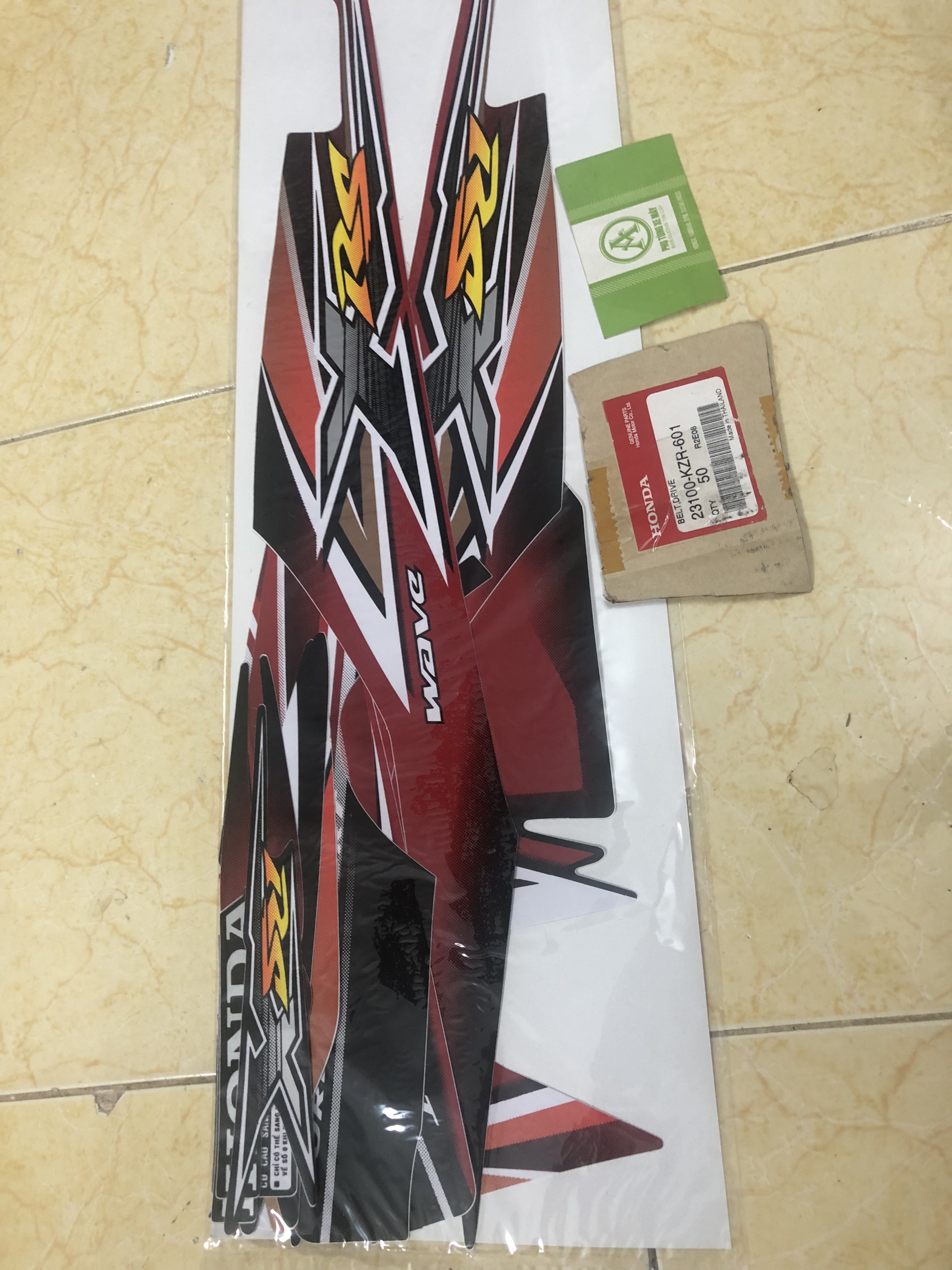 Bộ tem honda wave RSX 100 màu đỏ