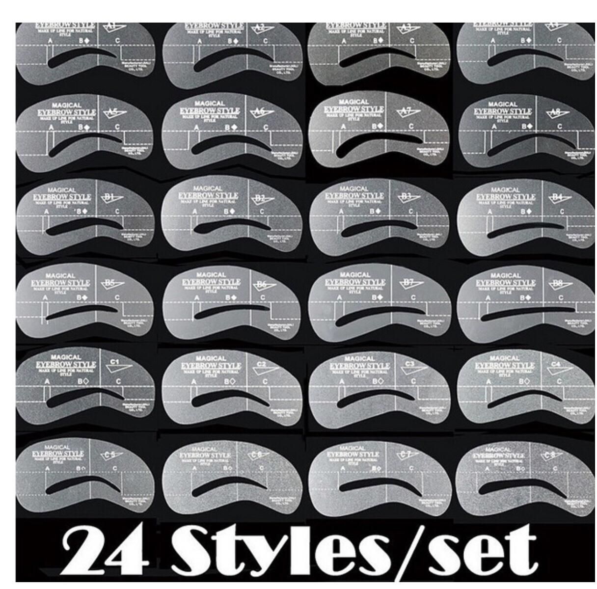Bộ 24 khuôn kẻ chân mày migic eyebrow style
