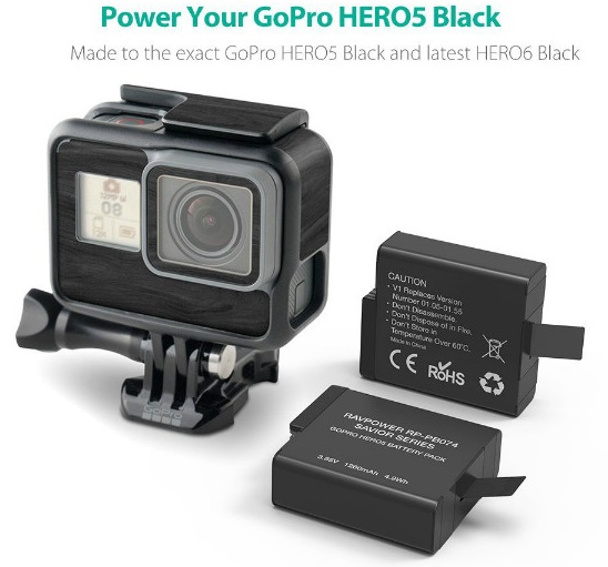 [HCM]Pin RavPower cho Gopro Hero 5/6/7