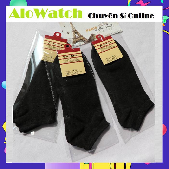 [Giá Sỉ] Tất Vớ Trơn Cotton Giá Rẻ ALOWATCH ( Đen - Xám - Trắng )