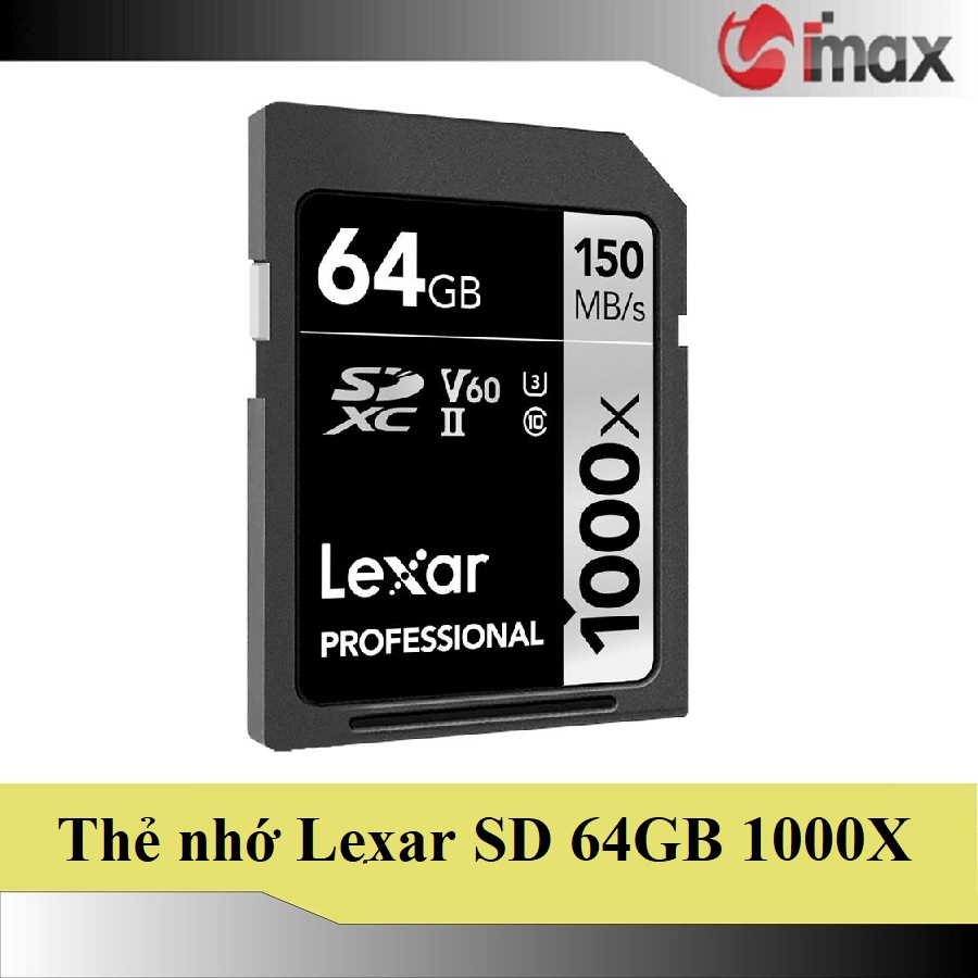 Thẻ nhớ lexar sdxc uhs ii u3 1000x 64gb class 10 150mb/s