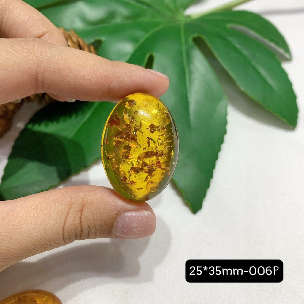 Mặt đá hổ phách bal-tic hình oval đủ size vừa cập bến