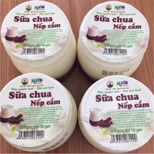 SỮA CHUA NẾP CẨM  MỘC CHÂU 160G 12 CÔC