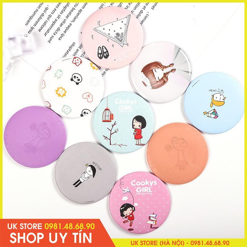 Combo 05 Gương Trang Điểm Mini Cầm Tay Hàn Quốc Siêu Kute Nhiều Mẫu giá rẻ