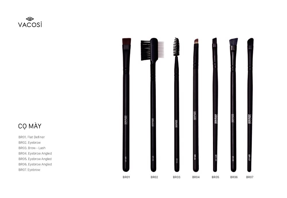 VACOSI Cọ Mày Đầu Mềm EYEBROW ANGLED BRUSH (BR04)