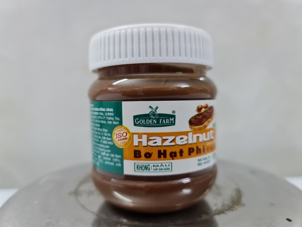 [Hộp nhỏ 170g] BƠ PHẾT HẠT PHỈ CA CAO [VN] GOLDEN FARM Hazelnut Cocoa Butter (halal)