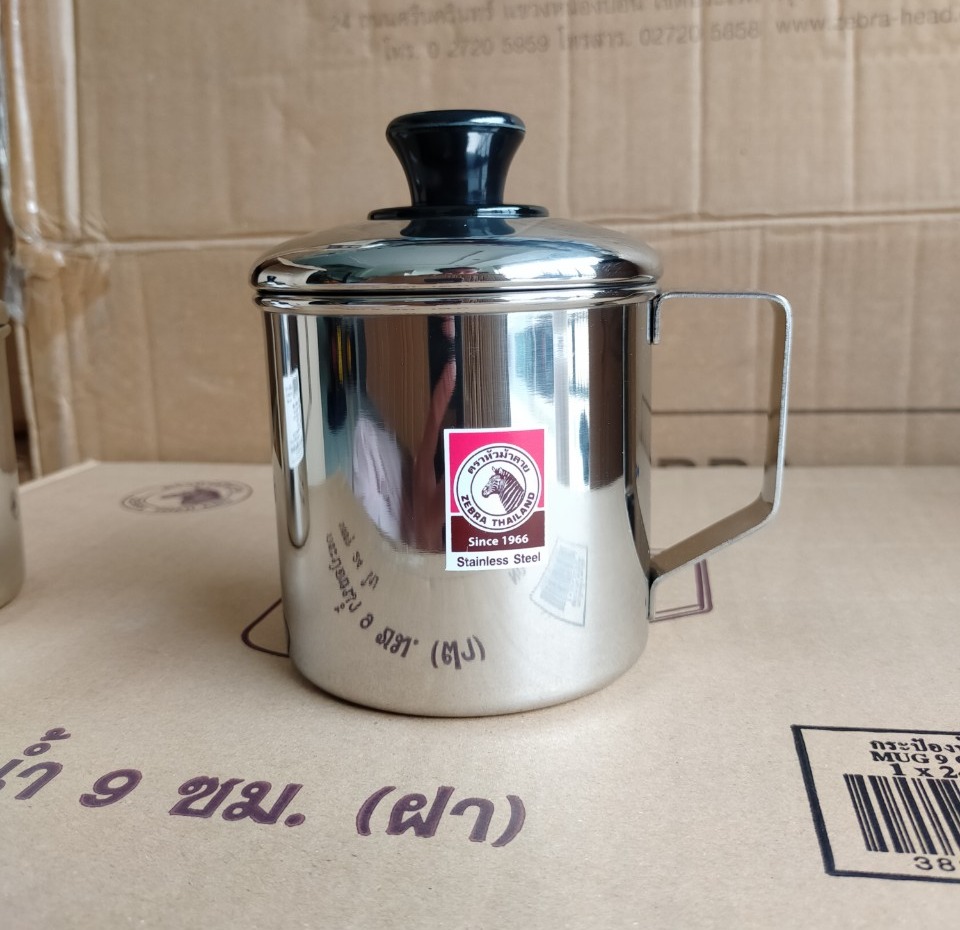 Ca nước Inox có nắp 8cm - 110108 Zebra Thái Lan