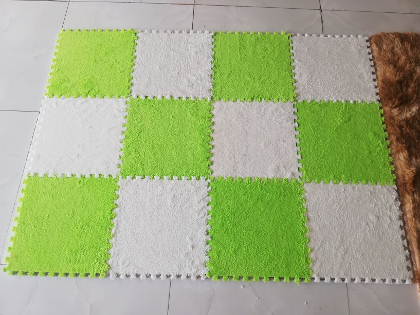 [HCM]Combo 12 tấm thảm xốp ghép mặt lông