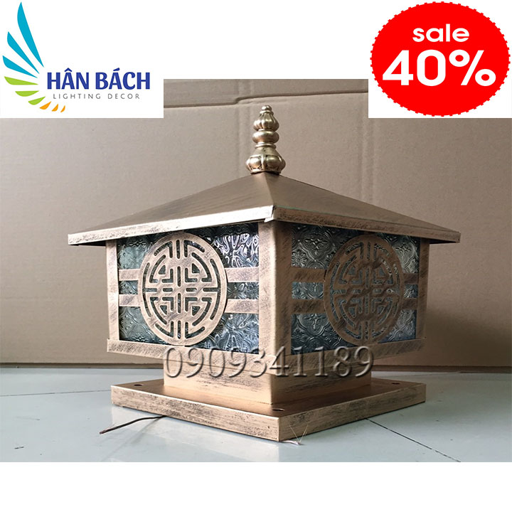 [HCM]ĐÈN TRỤ CỔNG - ĐÈN TRỤ BỜ BAO - ĐÈN TRỤ HÀNG RÀO HABALI tặng kèm bóng LED D300