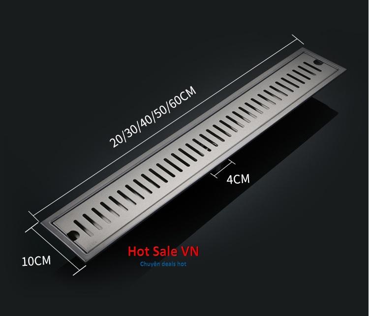 Ga thoát sàn loại dài 40cm, inox 304