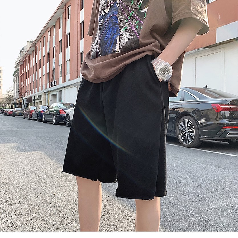 [HCM][Mã FASHIONHOT27 giảm 10K]Quần Short Nỉ Rách Gấu Unisex (3 Màu)