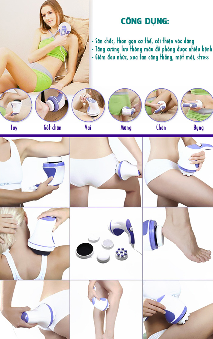 Máy massage cầm tay Relax & Spin Tone (5 đầu massage)