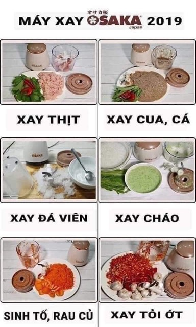 Máy xay đá OSAKA mẫu mới xay siêu mạnh