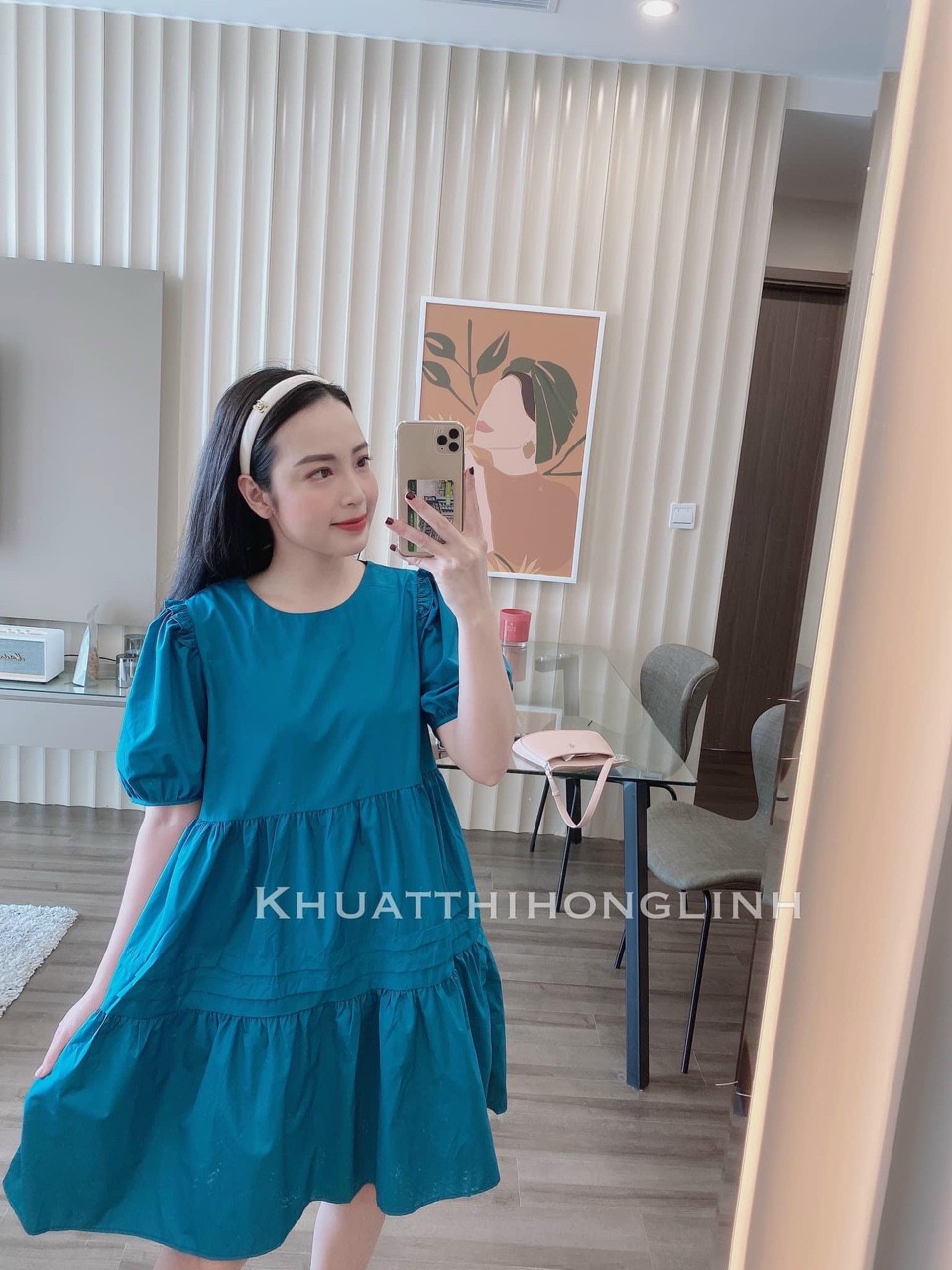 váy bầu đẹp dáng dài-đầm bầu suông thiết kế yếm bầu trẻ trung-free size 43-70kg