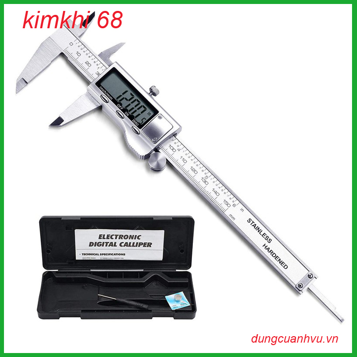 Thước cặp điện tử thép không gỉ 150mm,Tặng pin sơ cua ,Thước kẹp điện tử 150mm
