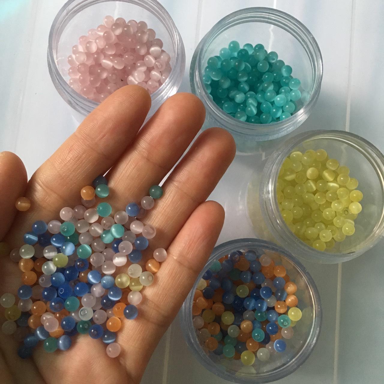 20 hạt mắt mèo 3.5mm nhiều màu