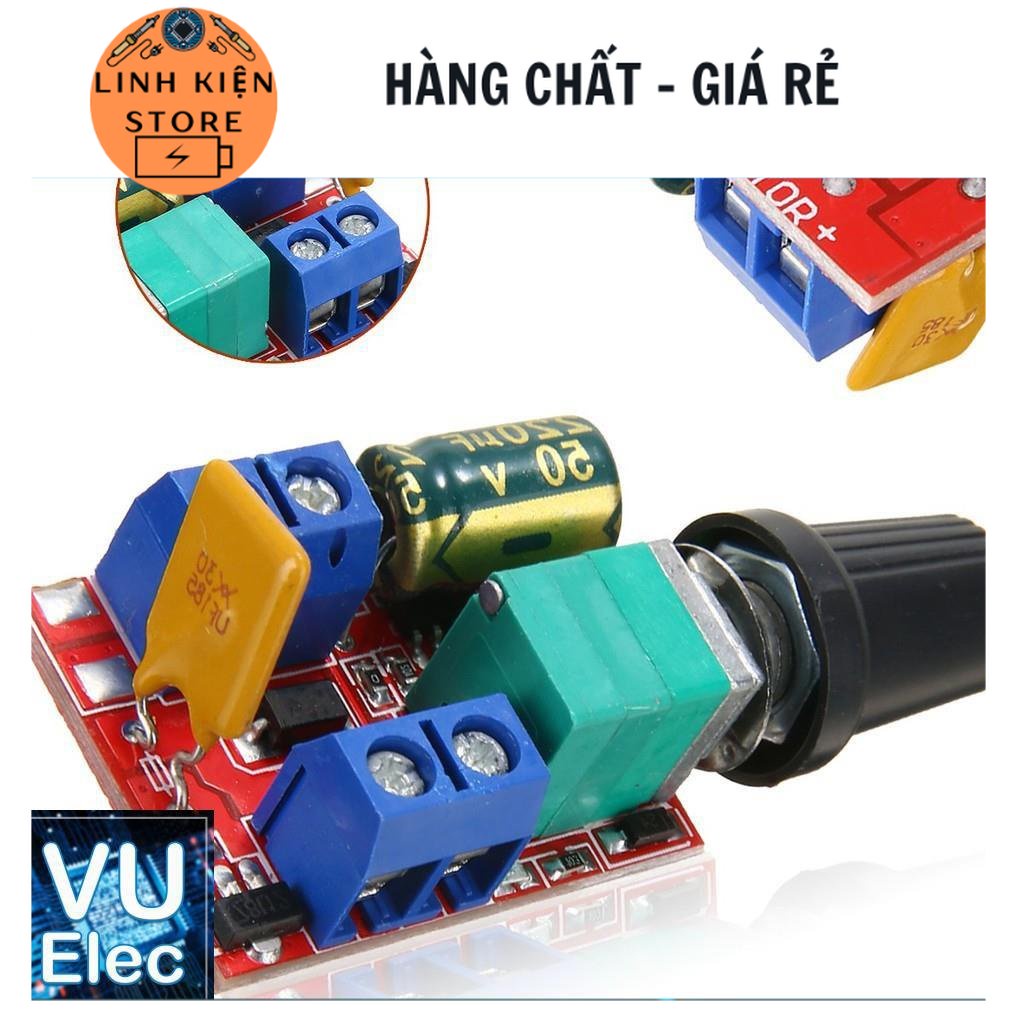 Dimmer DC3-24V 5A - Điều tốc động cơ, quạt Dc