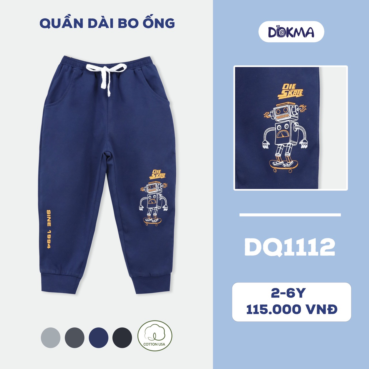 Quần dài bo ống Dokma DQ1112