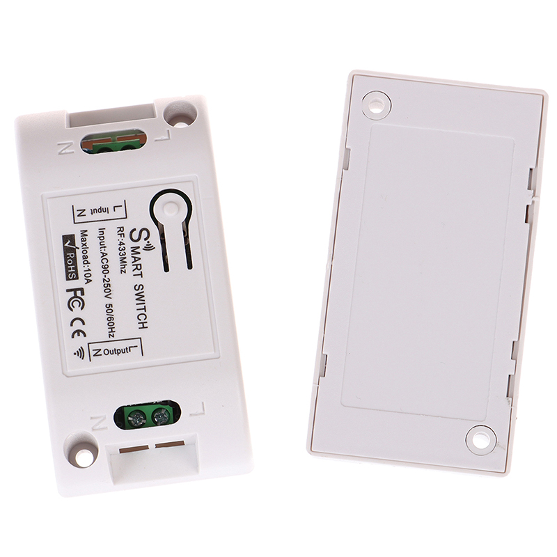 Thời trang Công tắc thông minh RF 433 MHz Bộ thu RF không dây Rơle hẹn giờ điều khiển từ xa điện thoại