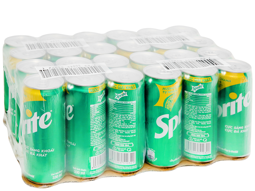 Thùng 24 Lon Coca/Sprite/Fanta Lon 330ml