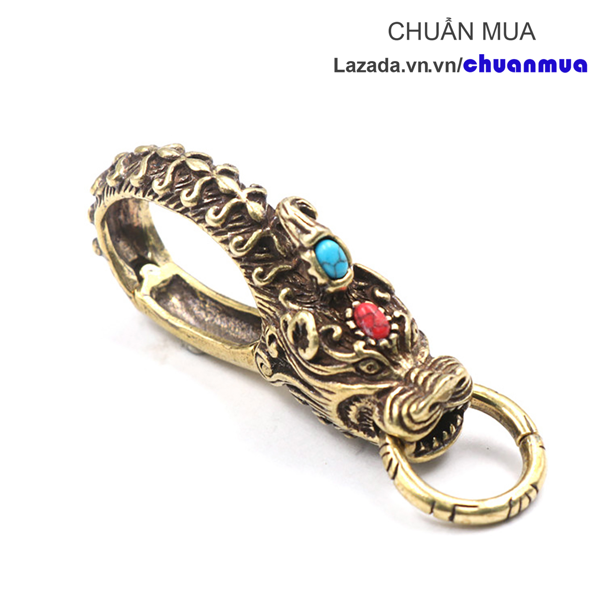 Móc Chìa Khóa Xe Máy Tỳ Hưu Bằng Đồng Phong Thủy (Móc Gắn Chìa Khóa, Móc Thắt Lưng, Carabiner, Tài Lộc, May Mắn,... cmk cmkd )