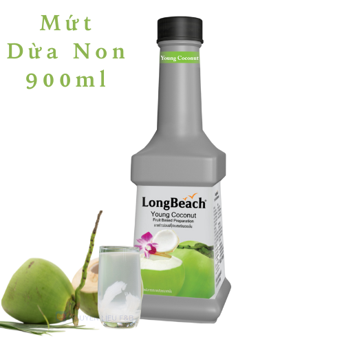 Mứt Dừa Non LongBeach Young Coconut Puree 900ml