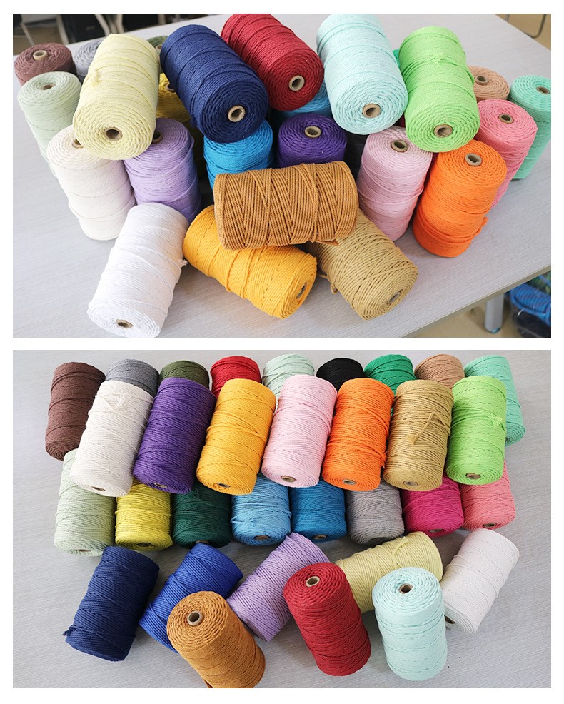 Dây thừng thắt macrame dây thừng se cotton sợi thắt mắc na 3mm