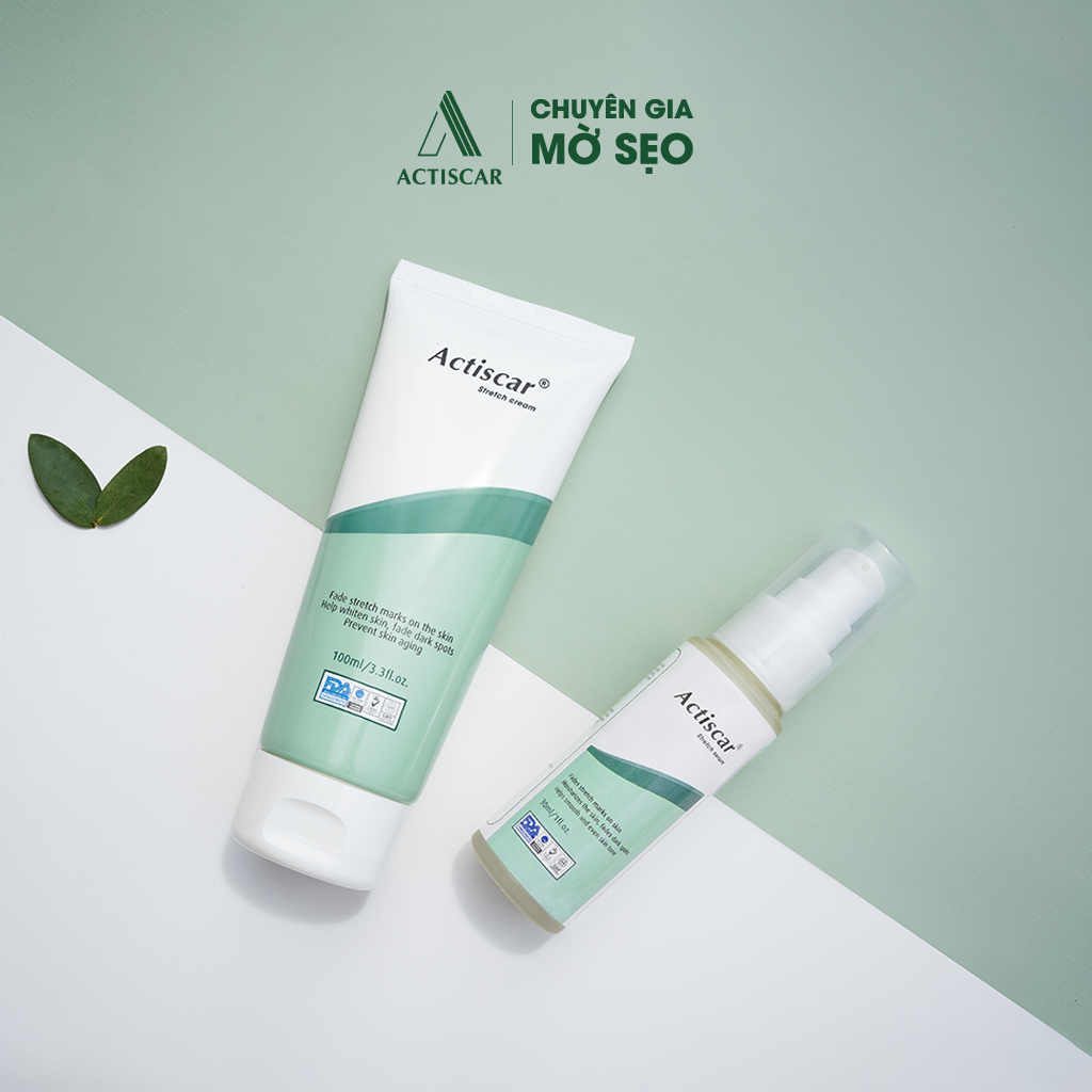 Combo Kem Rạn Da Actiscar Stretch 100ml và Serum Rạn Da 30ml