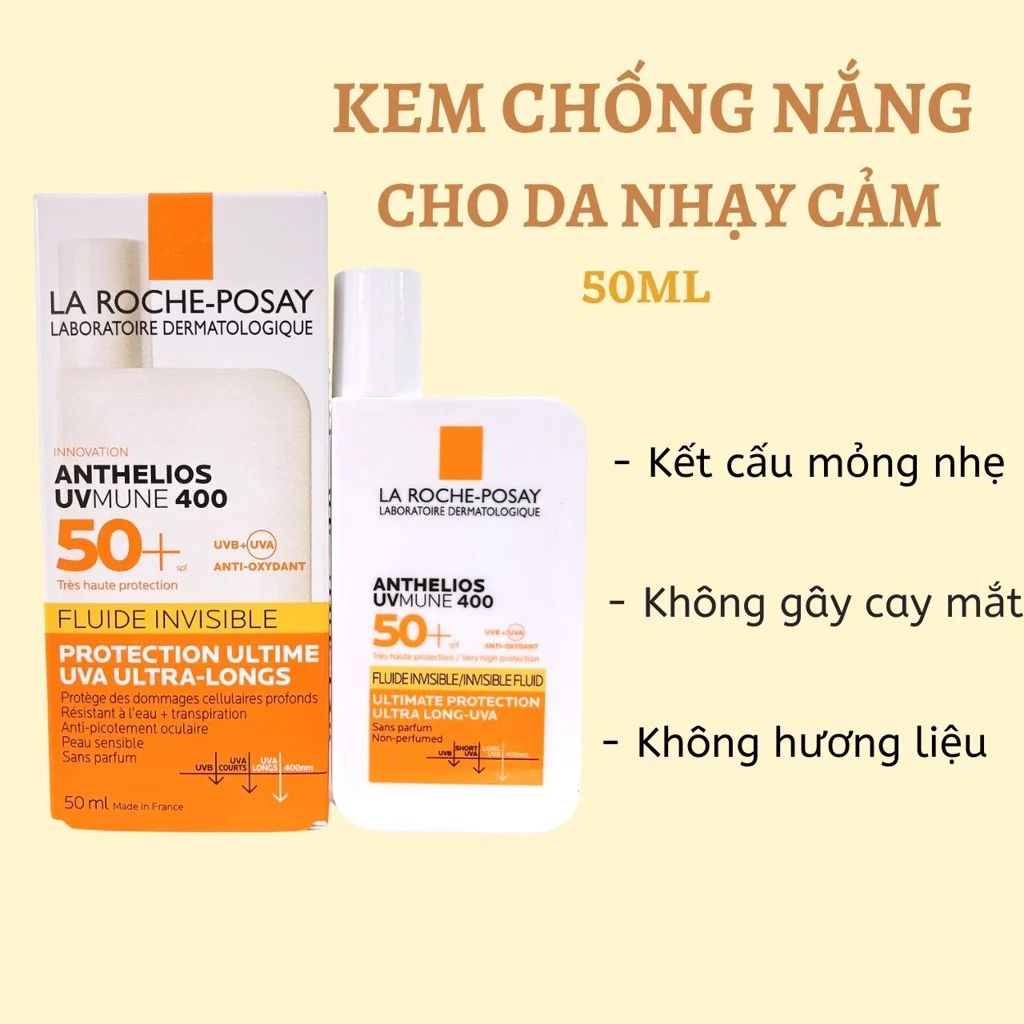 Kem Chống Nắng Dạng Sữa Lỏng Thẩm thấu nhanh Không Nhờn Rít La Roche-Posay Anthelios XL SPF50+ 50ml