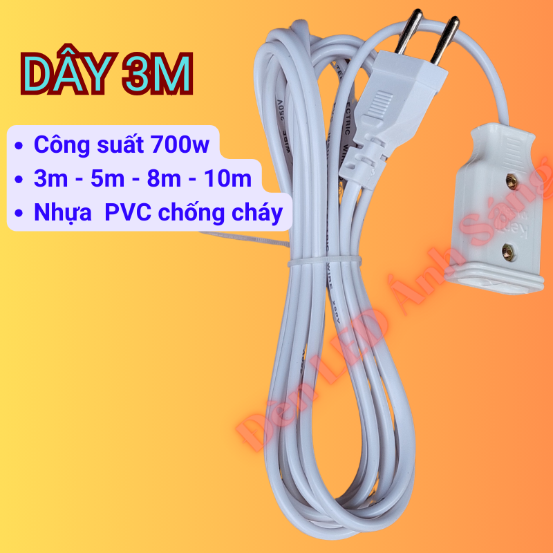Phích âm liền dây Phích nối liền dây 3m 5m 8m 10m 700W