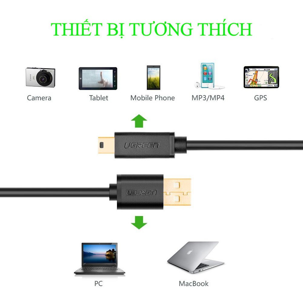 Cáp Sạc Mini Usb Sang Usb Dài 3M Ugreen 10386