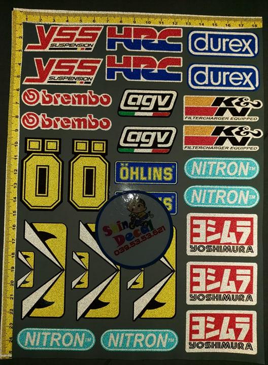 Logo mắt Fendi durex ohlins phản quang trọn bộ