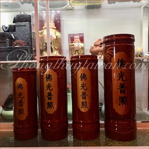 Ống đựng nhang bàn thờ lá trúc (cao 23cm, 26cm, 32cm) vành miệng lớn