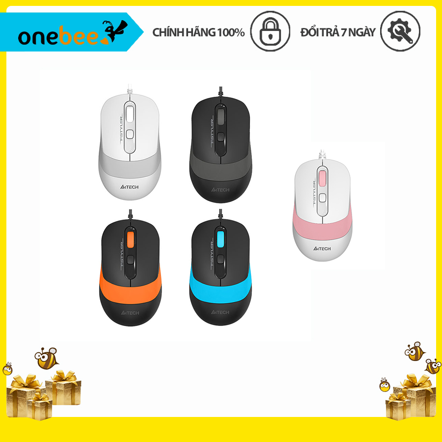 Chuột Có Dây A4Tech FM10 1600 DPI - Hàng Chính Hãng