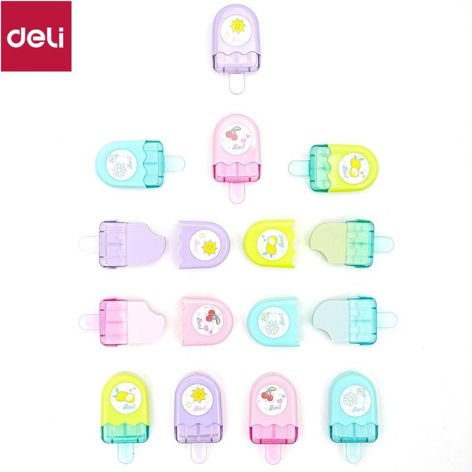 Gôm tẩy màu Deli hình que kem - 1 chiếc - 71122 [Deli]