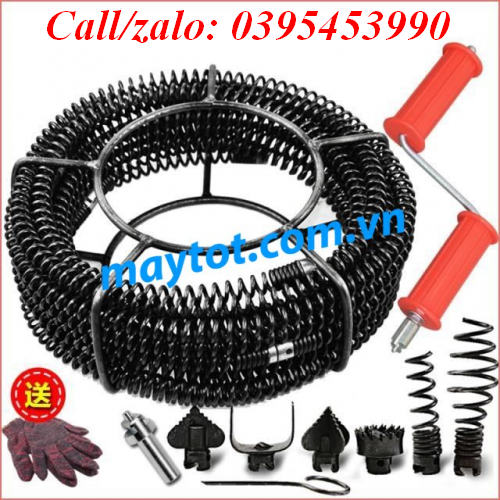 Dây thông cống lò xo phi 16 dùng tay quay