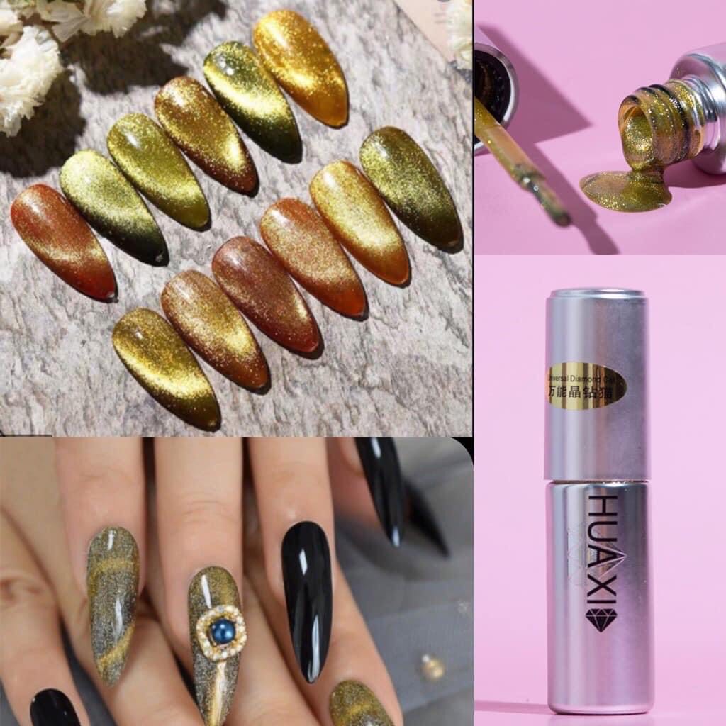 Top mắt mèo kim cương huaxi 9d sơn gel mắt mèo kim cương huaxi 41k/1chai